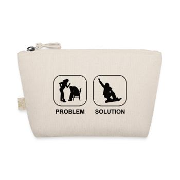 Snowboard saying snowboarders winter sports - Organic Pouch - nature - Front
