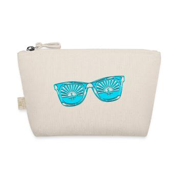 Sonnenbrille Sommer süß Happy Beach Ocean Surf - Bio-Täschchen - Natur - Vorne
