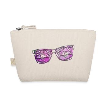 Sunglasses Summer Cute Happy Beach Ocean Surf - Organic Pouch - nature - Front