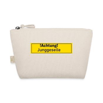 Junggeselle Männer Single Geschenk Geschenkidee - Bio-Täschchen - Natur - Vorne