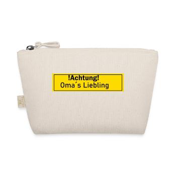 Omas Liebling Oma Hund Enkel Geschenk Geschenkidee - Bio-Täschchen - Natur - Vorne