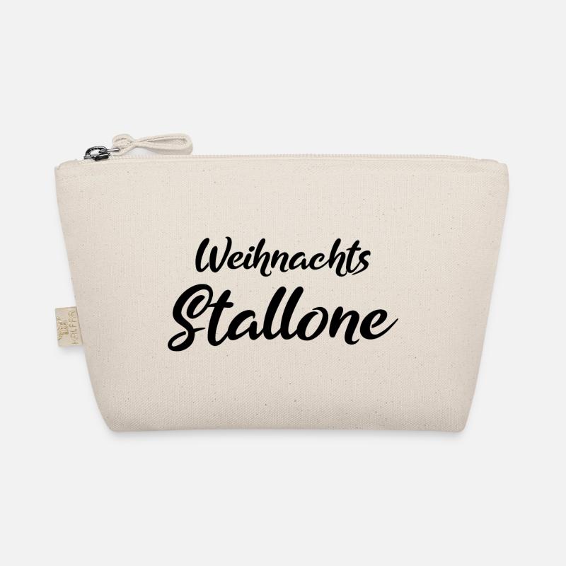 Weihnachtsstallone Geschenk black Bio-Täschchen