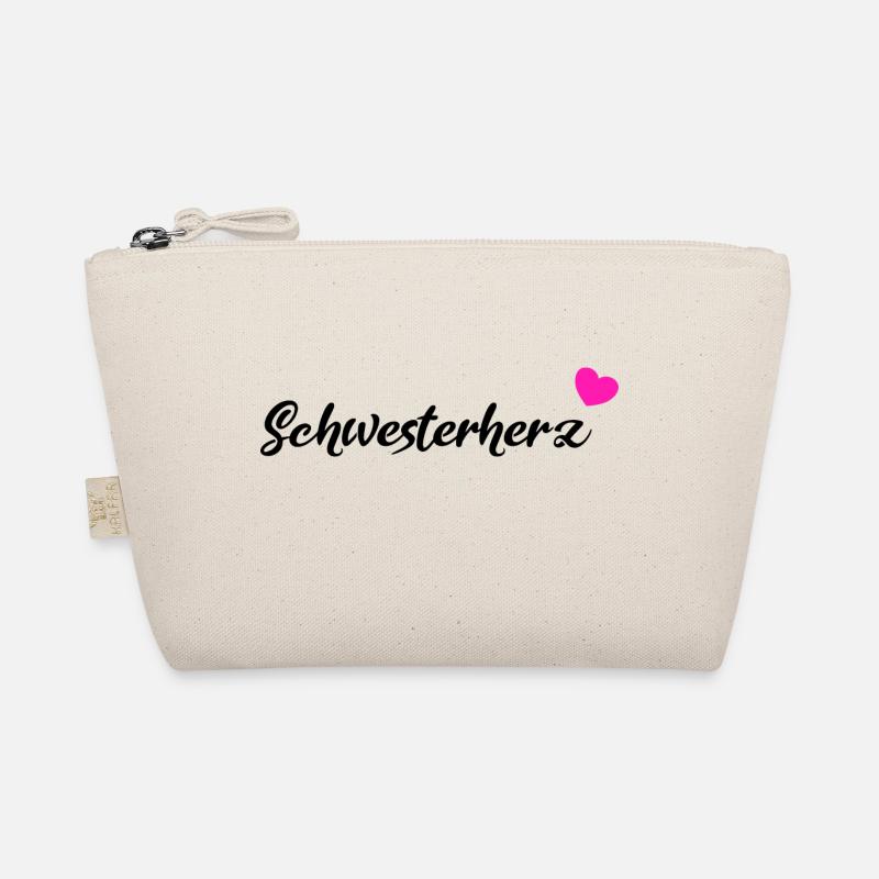 Schwesterherz Geschenk Black - Bio-Täschchen - Natur