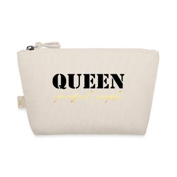 King and Queen Queen Geschenk black and gold - Bio-Täschchen - Natur - Vorne