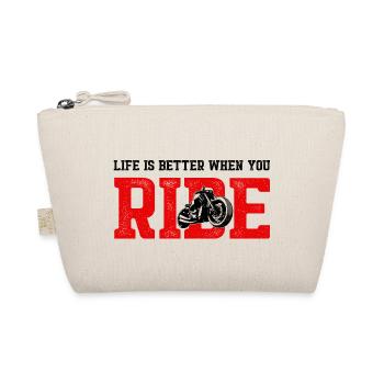 Life Is Better When You Ride Motorcycle Motorcycli - Bio-Täschchen - Natur - Vorne