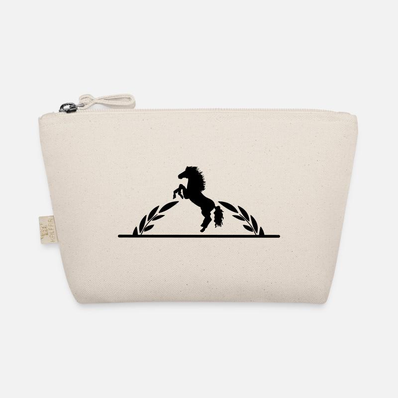 Prancing horse in half laurel wreath Organic Pouch