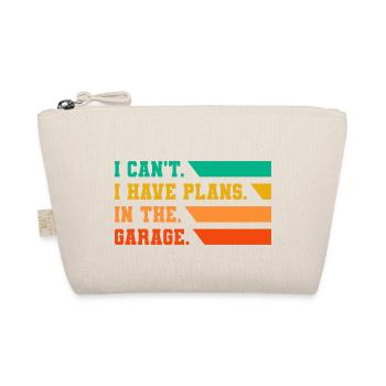 I Can't I Have Plans In The Garage Car Lover Mecha - Organic Pouch - nature - Front