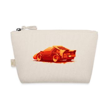 8-Bit leuchtende Farben futuristischer Sportwagen - Bio-Täschchen - Natur - Vorne
