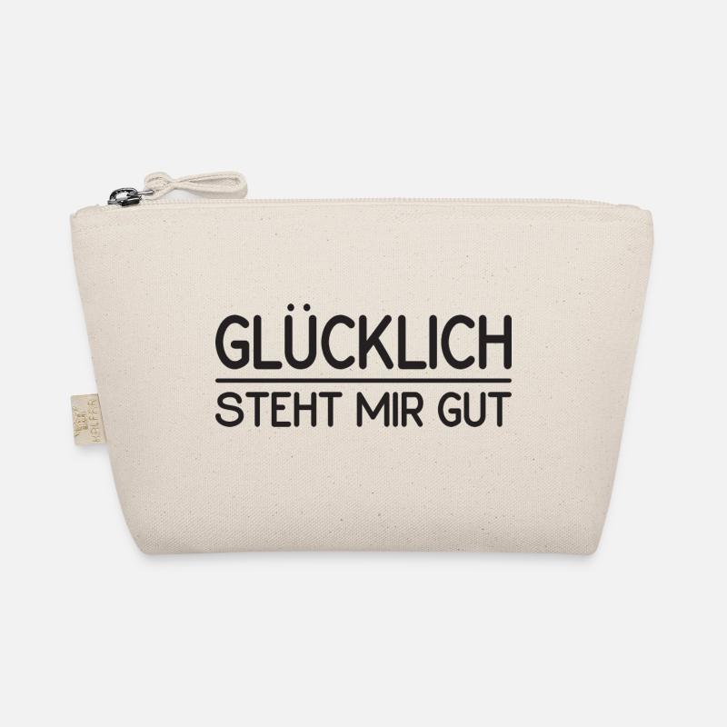 Glücklich steht mir gut - Bio-Täschchen - Natur