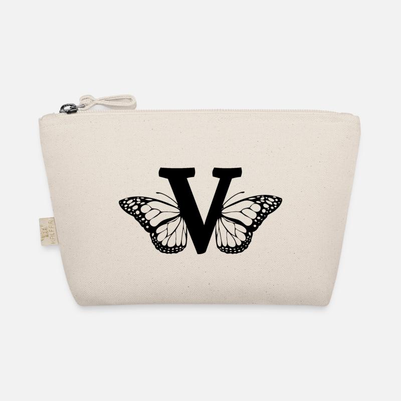 Buchstabe V Schmetterling - Bio-Täschchen - Natur