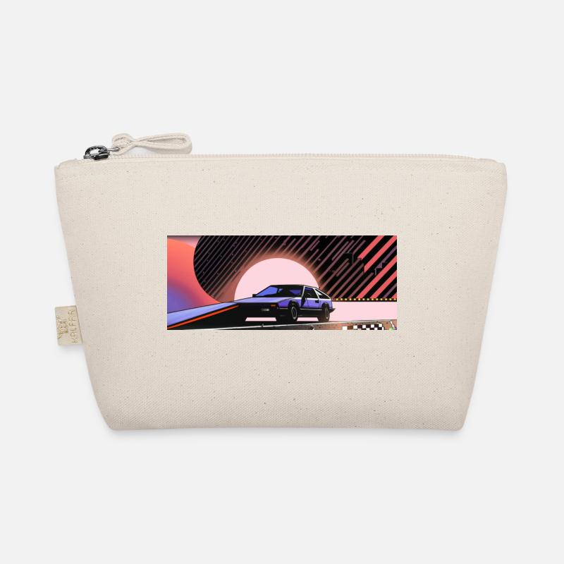 Synthwave Sportwagen Auto since fiction future Bio-Täschchen