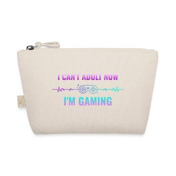 i cant adult now im gaming - Gamer dad funny - Organic Pouch - nature - Front