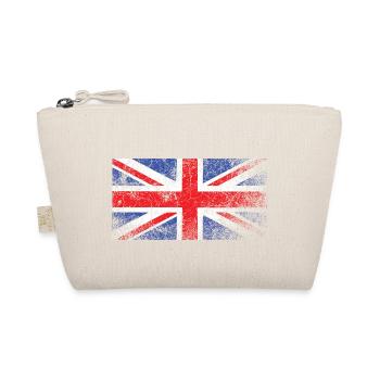 Vintage britische Flagge, Grunge Union Jack - Bio-Täschchen - Natur - Vorne