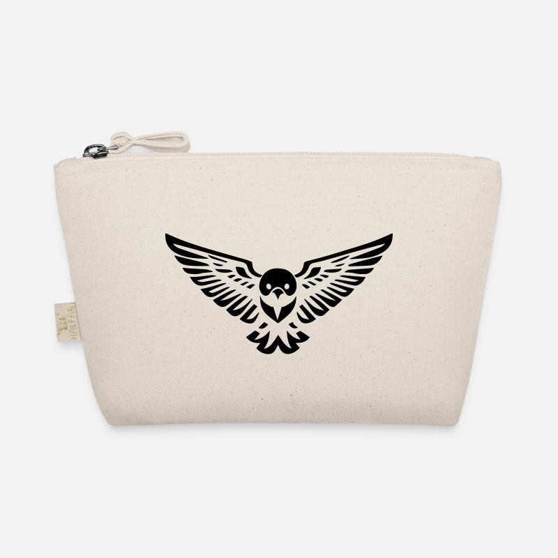 Vogel-Eule oder Adler fliegen vorne Bio-Täschchen