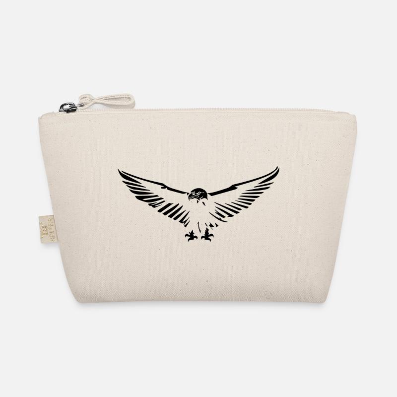 Flying eagle opening its wings stylized simple Organic Pouch