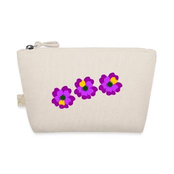 Flower power purple pink - Organic Pouch - nature - Front