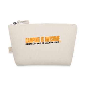 Camping is awesome, beer makes it awesomer 4 - Organic Pouch - nature - Front