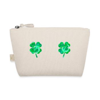 Kleeblatt Brüste Krawatte Farbe Irische Tölpel St. Patricks - Bio-Täschchen - Natur - Vorne