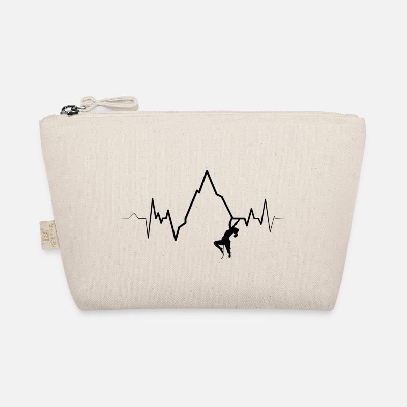Ecg Heartbeat Graphic Bouldering Mountaineering Bo Organic Pouch
