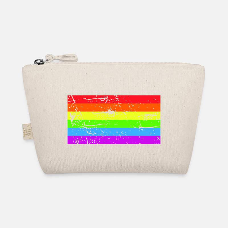 Drapeau arc-en-ciel Grunge - Trousse biologique - nature