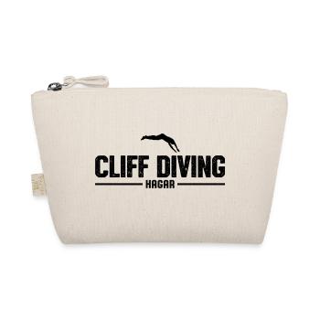 Retro Graphic Cliff Diver Cliff Diving Tombstoning - Organic Pouch - nature - Front