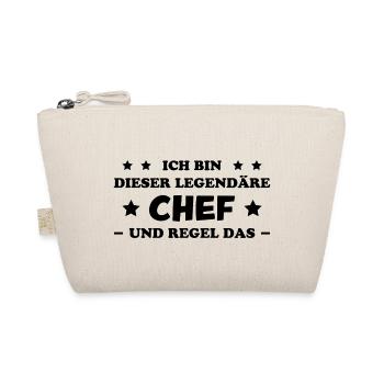 Chef Lustiger Spruch Arbeit Beruf Chef Geschenk - Bio-Täschchen - Natur - Vorne