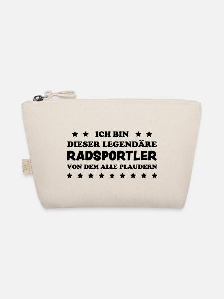 Radsportler Mountainbike Bike Fun Fahrrad Geschenk - Bio-Täschchen - Natur - Vorne