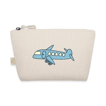 Blue Airplane - Organic Pouch - nature - Front