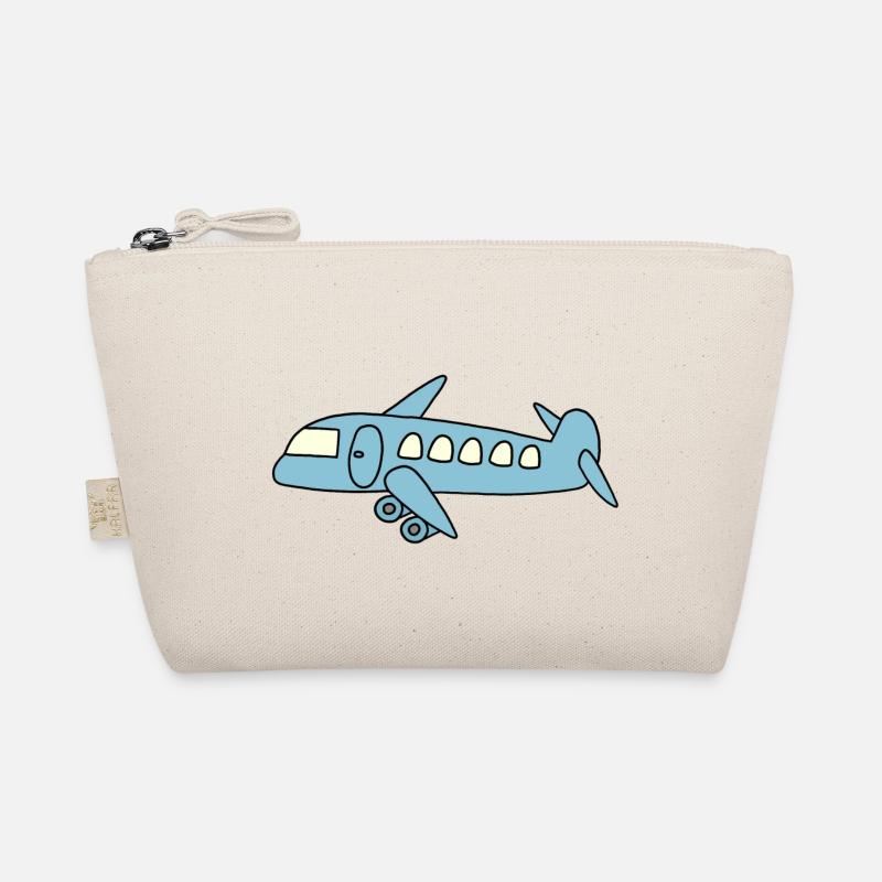 Blaues Flugzeug Bio-Täschchen