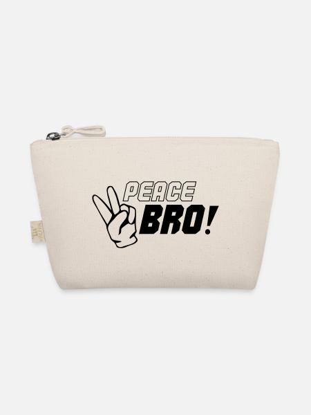 peace bro 01 - Bio-Täschchen - Natur - Vorne