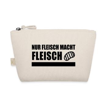 NUR FLEISCH MACHT FLEISCH - Bio-Täschchen - Natur - Vorne