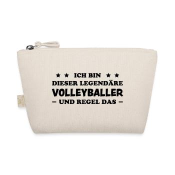 Volleyball Lustige Spruch Beachvolleyball Geschenk - Bio-Täschchen - Natur - Vorne