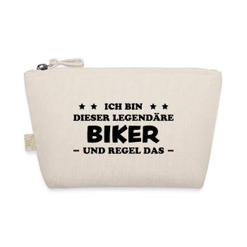 Biker Spruch Bike Fahrrad Motorrad Biker Geschenk - Bio-Täschchen - Natur - Vorne