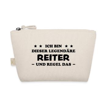Reiter Reiten Lustiger Spruch Pferdesport Geschenk - Bio-Täschchen - Natur - Vorne