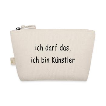 ich darf das ich bin künstler comic sans - Bio-Täschchen - Natur - Vorne