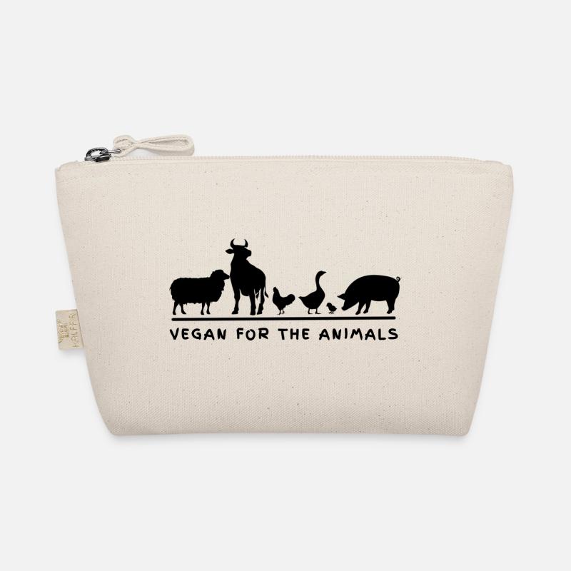 Vegan for the animals - Bio-Täschchen - Natur