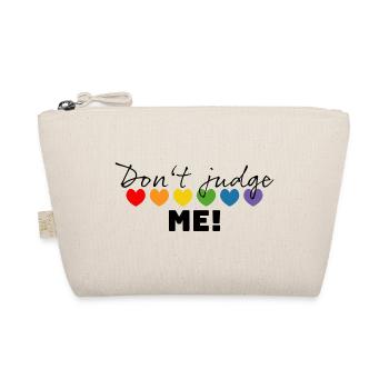 Cœur arc-en-ciel ne me juge pas noir - Trousse biologique - nature - Devant