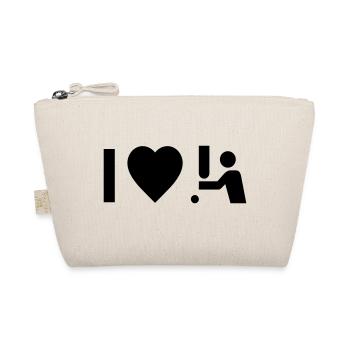 Cool "I Love Cricket" design for him and her - Organic Pouch - nature - Front