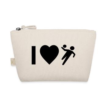 Cool "I Love Handball" design for him and her - Organic Pouch - nature - Front