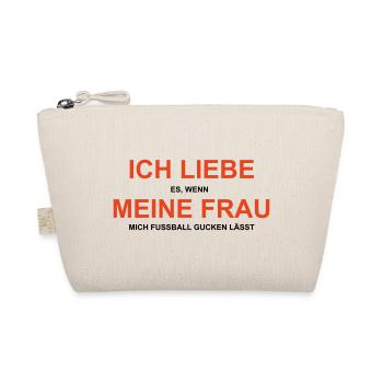 Cooles „Ich Liebe Meine Frau“ Design für Männer - Bio-Täschchen - Natur - Vorne