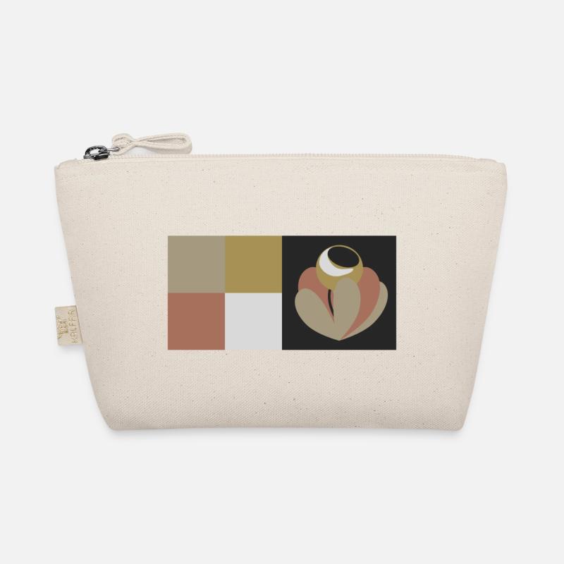 Blume in Erdfarben Bio-Täschchen