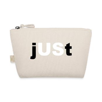 Cooles "Just Us" Design for sie und ihn - Bio-Täschchen - Natur - Vorne