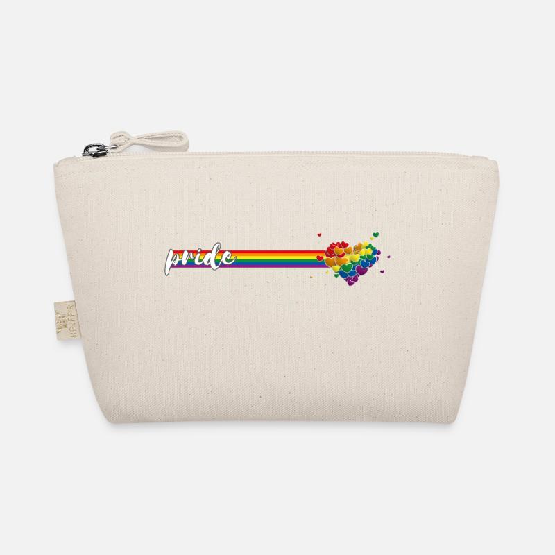 Long Rainbow Flag Hearts Splash Pride Bio-Täschchen