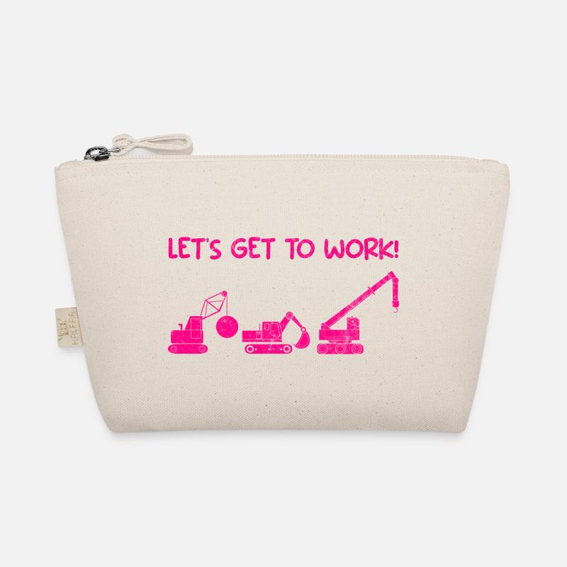 Excavator Construction Site Construction Worker Girl I Gift Organic Pouch