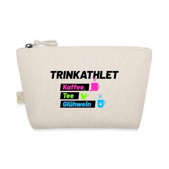 Trinkathlet schwarz - Bio-Täschchen - Natur - Vorne