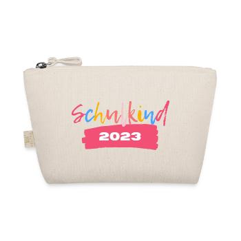 Schulkind 2023 T-Shirt Einschulung - Bio-Täschchen - Natur - Vorne