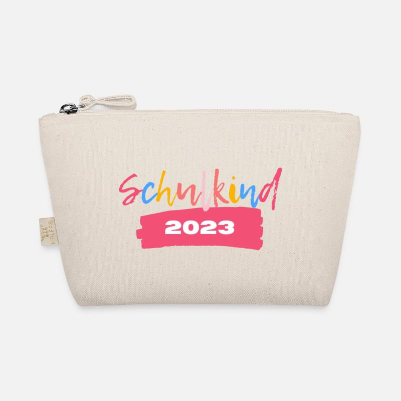Schulkind 2023 T-Shirt Einschulung - Bio-Täschchen - Natur