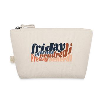 « Friday » - lettrage en 5 langues - Trousse biologique - nature - Devant
