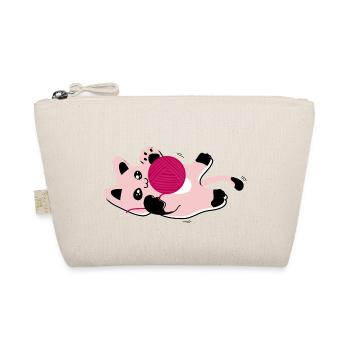 CAT PLAYING - Organic Pouch - nature - Front