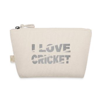 I Love Cricket Cricketer Batsman Sports - Organic Pouch - nature - Front